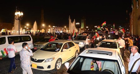 Erbil'de Sonuçlar Açıklanmadan Referandum Kutlamaları Başladı