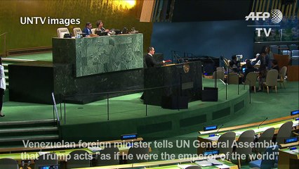 Venezuelan FM: Trump acts as if he were 'emperor of the world'