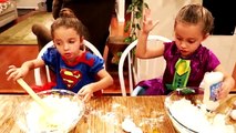 Bad Baby Cake Baking Fail Freaks Daddy Out - MaddaKenz Toy Family Real Life Joker Superheroes