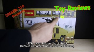 LEGO Swat Modern War M1025 Humvee Armament Carrier DeCool Bootleg Review