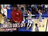 Chino Hills VS #1 Utah Team! LaMelo ON FIRE w/ Lonzo Watching! Chino Hills VS Wasatch Academy