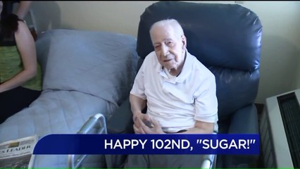 Vet Nicknamed `Sugar` Celebrates 102nd Birthday