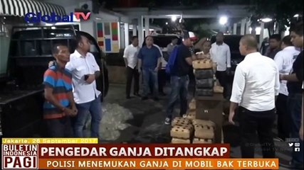 Polisi Temukan Puluhan Paket Ganja Siap Edar di Mobil Bak Terbuka