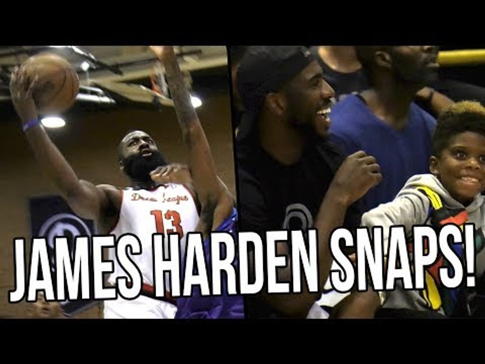 James Harden Drew League Debut w/ Chris Paul Watching! Plays GAME WINNING D!!