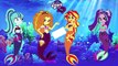 Equestria Girl Dazzlings Transform Into Mermaids Adagio Dazzle Aria Blaze Sonata Dusk Sunset Shimmer