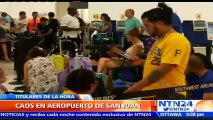 Continúa el caos en el aeropuerto de la capital de Puerto Rico debido a los daños que dejó el huracán María