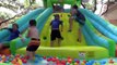 Little Tikes Giant Inflatable Water Slide + Golden Giant Surprise Egg Hunt Paw Patrol Ballpit Elsa