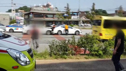 경기 오산시 승용차 4대 추돌...경상 5명 / YTN