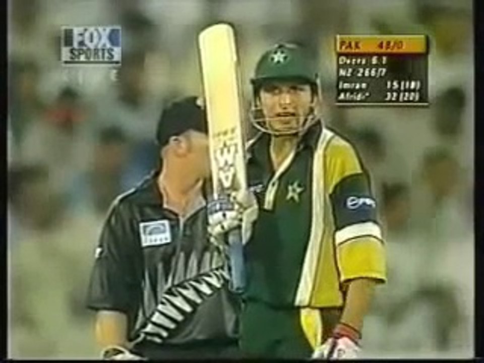 Shahid Afridi Shower of Sixes Against New Zealand