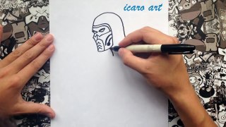 Como dibujar a sub zero | how to draw sub zero from mortal kombat