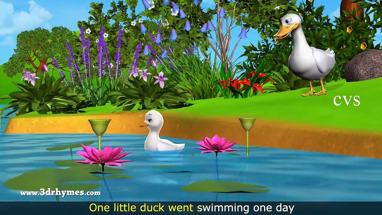 Five Little Ducks Went Out One Day - 3D Animation Five Little Ducks Nursery Rhyme for children