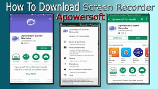 How To Download Apowersoft Screen Recorder in Your Android Mobile Hindi/Urdu Akmal Pardasi