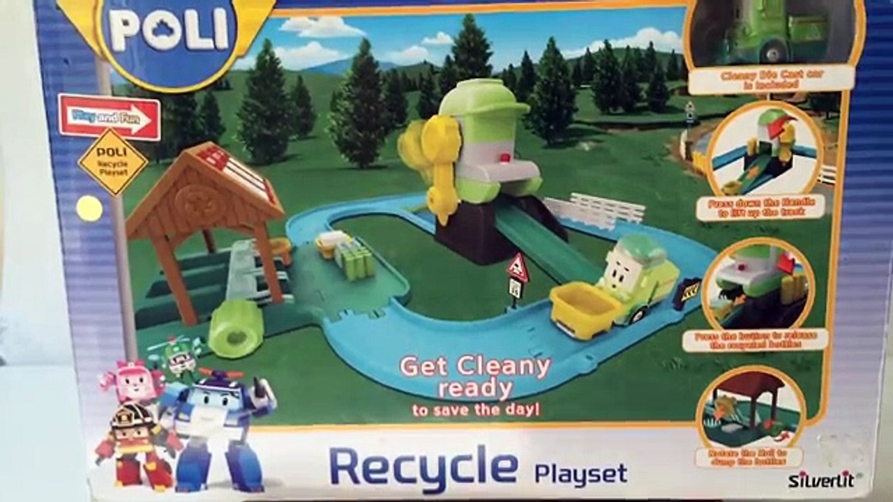 Robocar Poli Recycle Center Playset Cleany 로보카 폴리 - Unboxing Demo Review