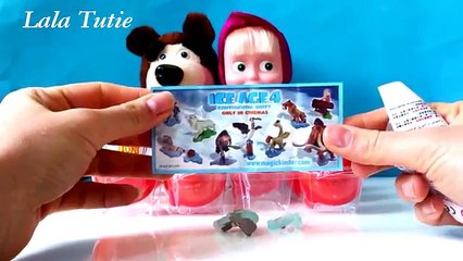 Mascha and the Bear with Kinder Joy Surprise Eggs ماشا والدب