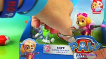 Paw Patrol Skye Rocky and a kinder suprise egg surprise toy play doh play
