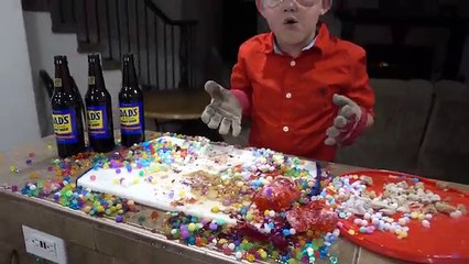 Science Experiment Liquid Nitrogen DIY Root Beer Float Slushy!!