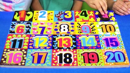 Learn English Numbers! Jojo and his Sisters play puzzle numbers!