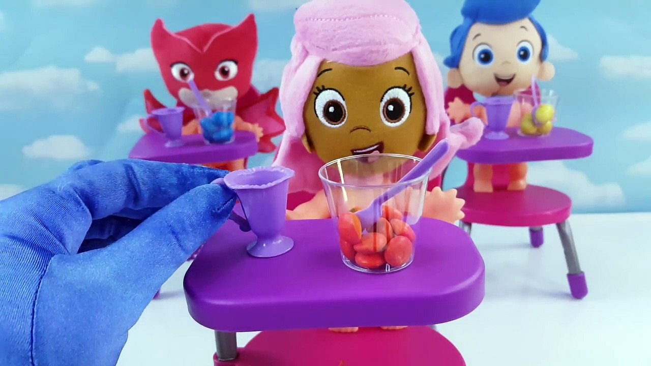 Bubble Guppies and PJ Masks Babies Learn Potty Training and Feeding Fun Nursery Rhyme Video for Kids