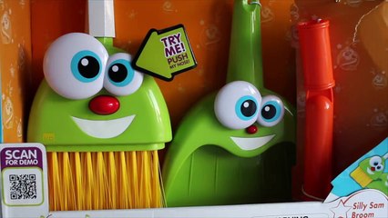 Silly Sam Broom and Friends Cleaning Playset