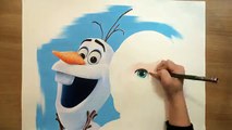 겨울왕국 - 올라프 & 안나 그림 그리기 (Speed Drawing Olaf & Anna Frozen, new) [Drawing Hands]