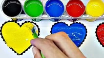 Renkleri Öğreniyorum | Parmak Boyası İle Kalp Boyama( Simli ) Oyun Hamuru Evi