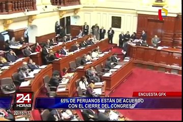 Reacciones tras resultados de encuestadora GFK sobre disolución del Congreso