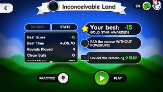 SSG3 | Super Stickman Golf 3 | Inconceivable Land | Clean Ball + Gold Star