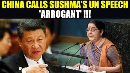 China comes to Pak's rescue; calls Sushma's speech at UN 'haughty' | Oneindia News
