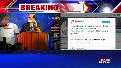 Rajinikanth Backs PM Modi's Swachhta Abhiyan