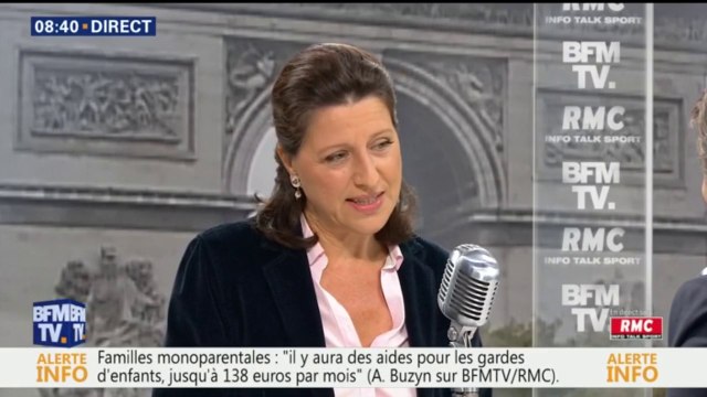 La ministre de la Santé annonce une augmentation de 30% de l’allocation de frais de garde pour les familles monoparentales @agnesbuzyn #BourdinDirect