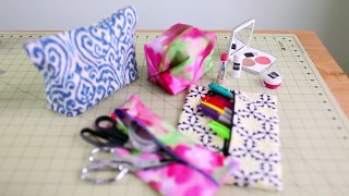 DIY Pencil Case & Makeup Bag {No Sew & Sew} by ANNEORSHINE