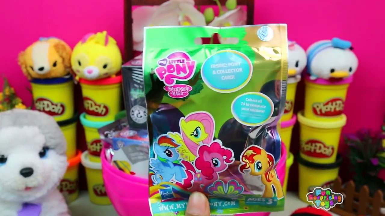 GIANT Mickey Mouse Surprise Egg Play Doh - MLP Minnie Mouse Donald Duck Goofy Mystery Minis Toys