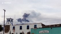 Volcano erupts in quake-hit Mexican state