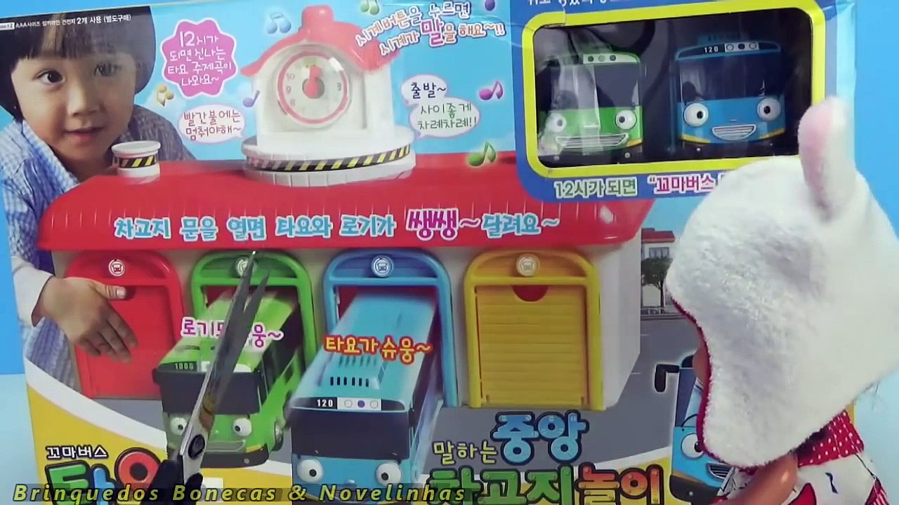 Brinquedo Tayo Garagem de Ônibus - 꼬마버스 타요 - The Little Bus TAYO – тайо – Baby Dora Em Português