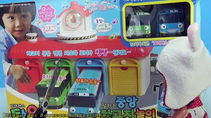 Brinquedo Tayo Garagem de Ônibus - 꼬마버스 타요 - The Little Bus TAYO – тайо – Baby Dora Em Português