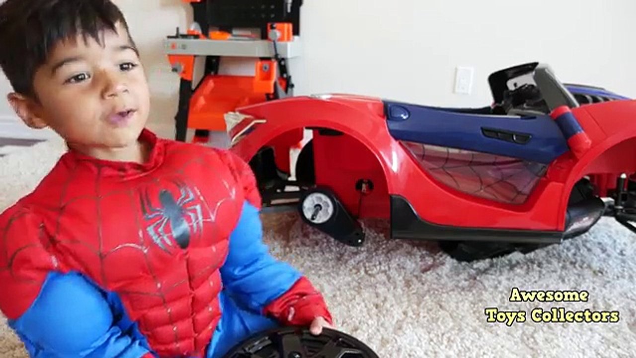 Orumcek Adam Akulu Araba Oyuncak Cocuklar icin Orumcek Adam Cocuk Gercek Hayatta SÜPER KAHRAMAN