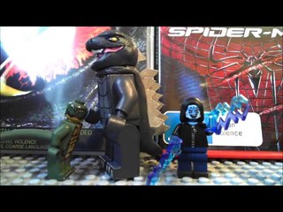 Custom LEGO Godzilla new and The Amazing Spider man minifigures