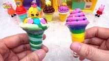 Peppa Pig Play Doh Scoops n Treats Shopkins Rainbow Ice cream and Popsicle