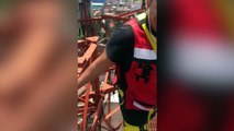 Obreros resisten el terremoto de México en una torre a 30  metros del suelo