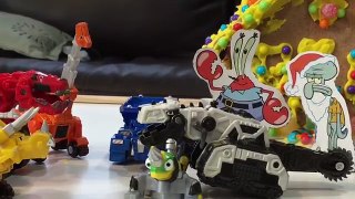 Dinotrux Toys Die-cast Scrapadyl Claws Christmas Episode & Surprise Egg S01E02 FamilyToyReview