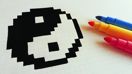 Handmade Pixel Art - How To Draw Yin Yang #pixelart - video Dailymotion