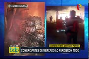 San Martín de Porres: incendio consume varios puestos de mercado