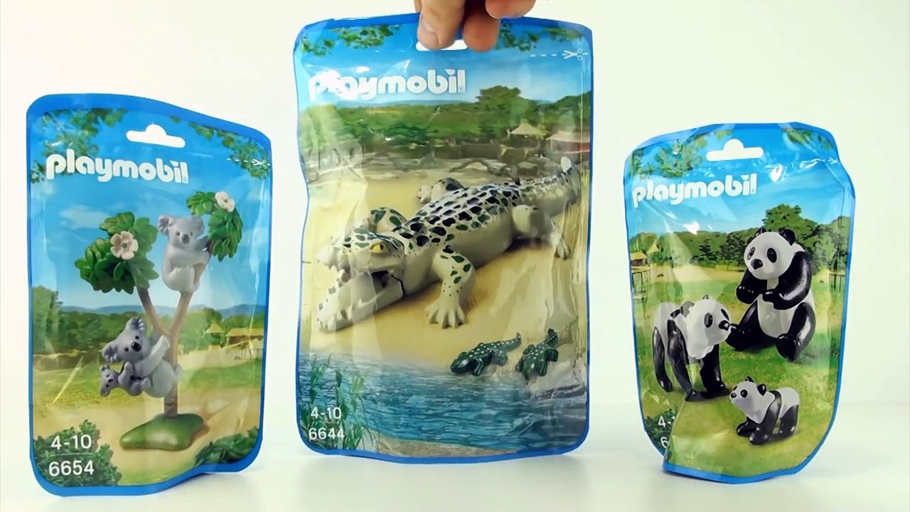 Playmobil Animals Panda Koala and Alligator - Animals from Playmobil City Zoo