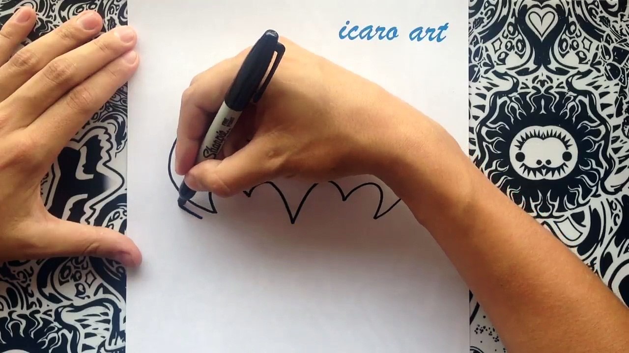 Como dibujar el logo de Batman | how to draw batman