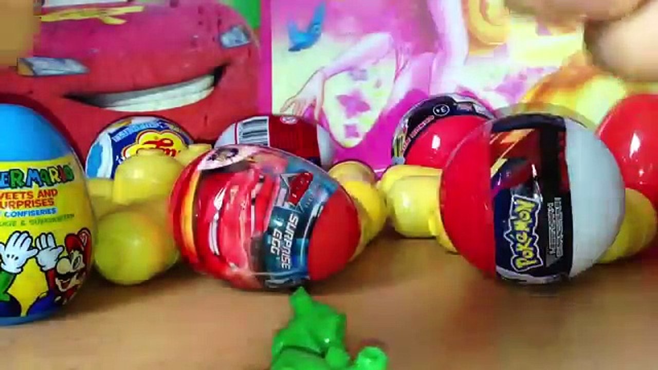 20 Kinder Surprise Eggs Unboxing مفاجأت كيندر للأطفال العاب