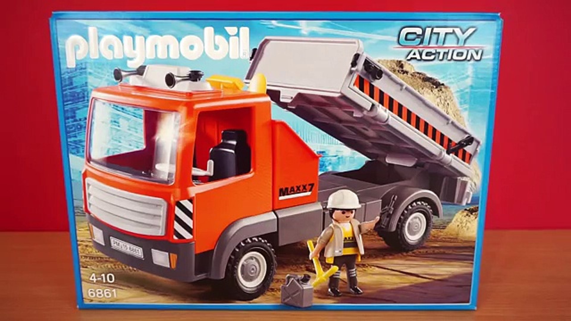 Baustellen LKW - 6861 Playmobil City Action - Film Deutsch Lastwagen Bagger  6860 Baustelle - 動画 Dailymotion