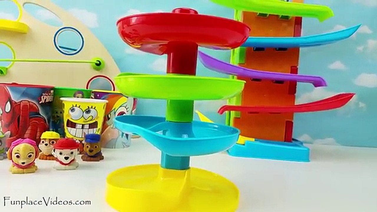 Learn Video Paw Patrol Toddler Kids Learning Colors Children Toy Marble Gumball Maze Ramp Ball Tower