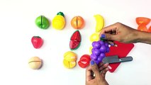 Learn Names of Fruits and Vegetables with Children Toy Velcro Cutting Fruits and Vegetables