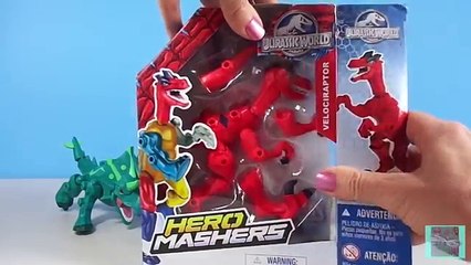 Jurassic World Velociraptor Hero Mashers + Triceratops and Special Thank you for 1000 Subscriberes