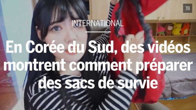 Corée du Sud : des jeunes présentent leurs sacs de survie post-attaque nucléaire